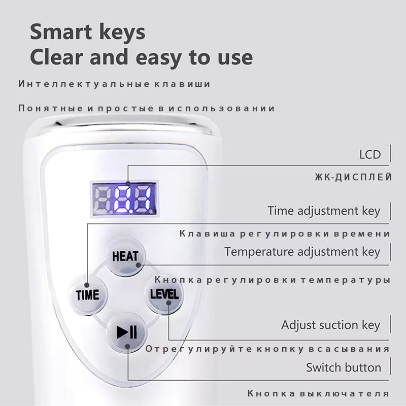 Electric Scraping Body Massager – Multifunctional Massage Device with 3 Attachments for Muscle Relaxation, Body Massage and Skin Care
