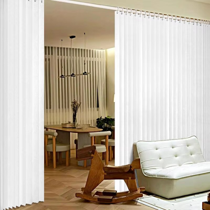 Solid Color Room Divider Curtain – Soft Light Sheer Partition Drapes for Bedroom, Living Room, Privacy and Space Separation