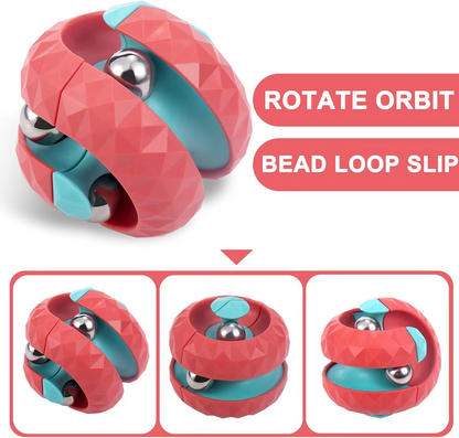 Track Ball Sensory Fidget Cube – Infinite Flip Decompression Toy with Rolling Ball for Stress Relief, Focus, Finger Play and Sensory Stimulation