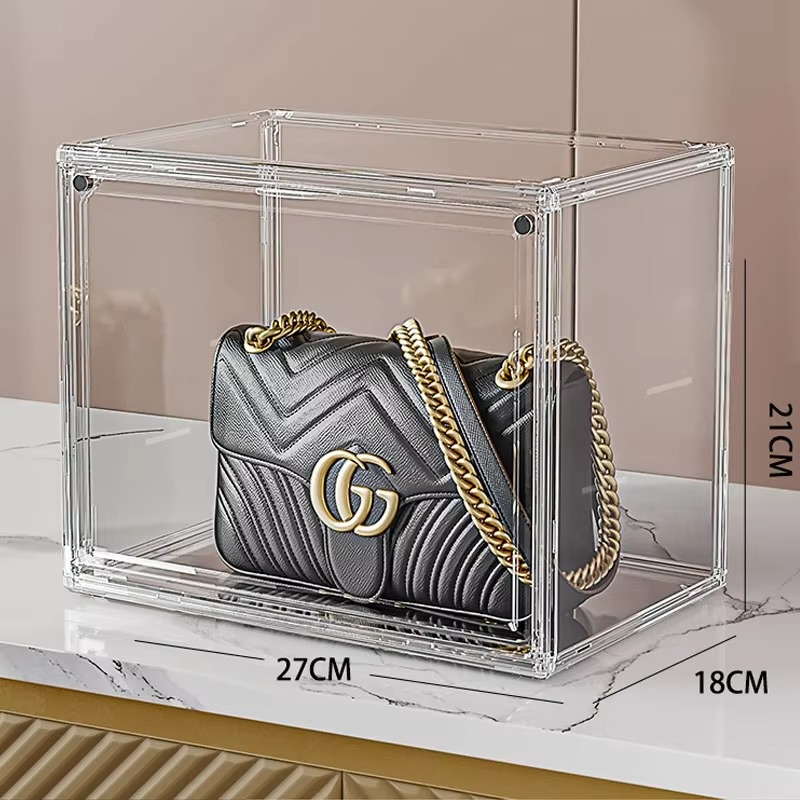 Luxury Handbag Organizer – Transparent Dust-Proof Storage Box for Wardrobe, Closet, Purse Display, Protection and Space-Saving Organization