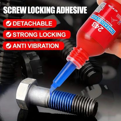 Thread Locking Adhesive – 50ml Quick-Cure Anaerobic Screw Glue with Corrosion-Resistant Anti-Loosening Formula for Nuts, Bolts and Fasteners