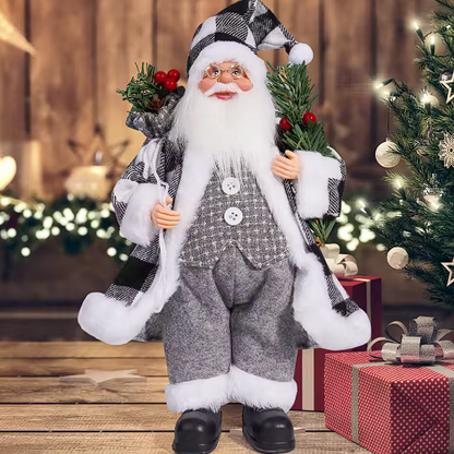 Mini Santa Claus Ornament – 30cm Creative Christmas Decoration for Holiday Parties, Shelves, Trees and Festive Home Displays