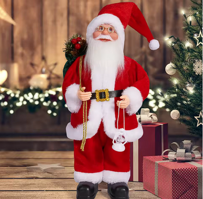 Mini Santa Claus Ornament – 30cm Creative Christmas Decoration for Holiday Parties, Shelves, Trees and Festive Home Displays