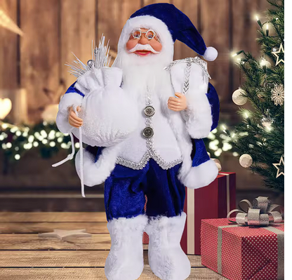 Mini Santa Claus Ornament – 30cm Creative Christmas Decoration for Holiday Parties, Shelves, Trees and Festive Home Displays