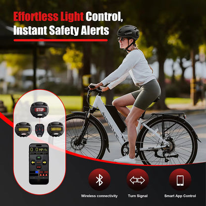 Smart LED Bike Helmet – Road and MTB Cycling Helmet with Programmable LED Display, Rear Taillight, APP Control and Rechargeable Safety Lighting