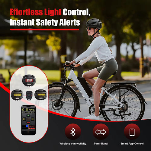 Smart LED Bike Helmet – Road and MTB Cycling Helmet with Programmable LED Display, Rear Taillight, APP Control and Rechargeable Safety Lighting