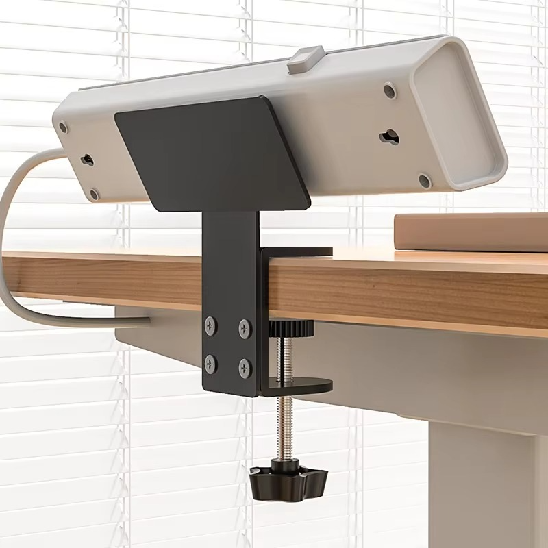 Under Desk Power Strip Holder – No-Drill Cable Management Tray for Outlet Fixing, Wire Organizing & Shelf Storage
