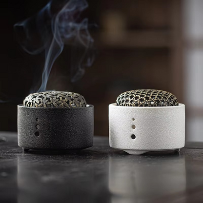 Creative Ceramic Incense Burner – Decorative Aromatherapy Incense Holder with Elegant Pedestal Design for Home Fragrance, Meditation, Yoga and Relaxation