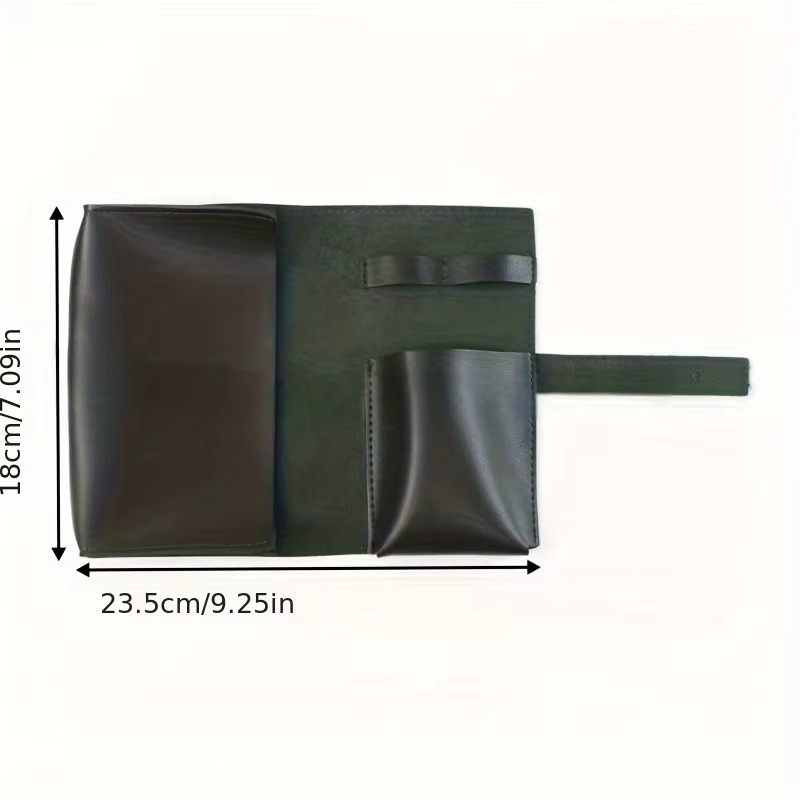 PU Leather Tech Organizer – Portable Multi-Compartment Travel Case for Cables, Chargers, Pens, Electronics and School Accessories