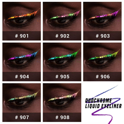 Duochrome Glitter Liquid Eyeliner – Waterproof Smudge-Proof Eye Liner with Ultra-Fine Tip for Long-Lasting Shimmer Makeup