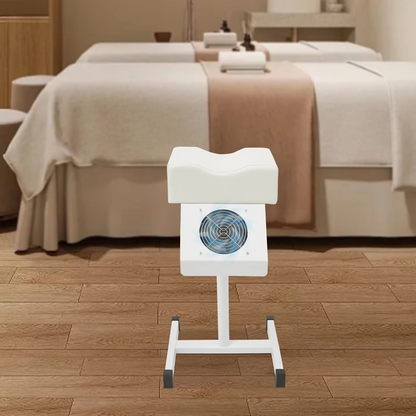 Professional Pedicure Stool – Height Adjustable Manicure Chair with Footrest and Built-In Dust Cleaning Fan for Nail Salon, Spa and Beauty Treatments