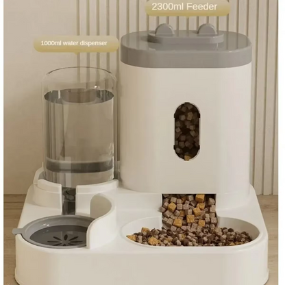 Automatic Pet Feeder & Water Dispenser – Large-Capacity Food Storage Bowl with Water Fountain for Dogs, Cats and Puppies