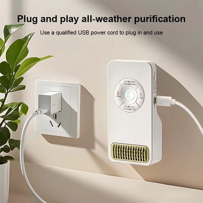 Smart Home Air Purifier – High-Power USB Plug-In Air Cleaner with Built-In Sensor, Automatic Operation and Maintenance-Free Design