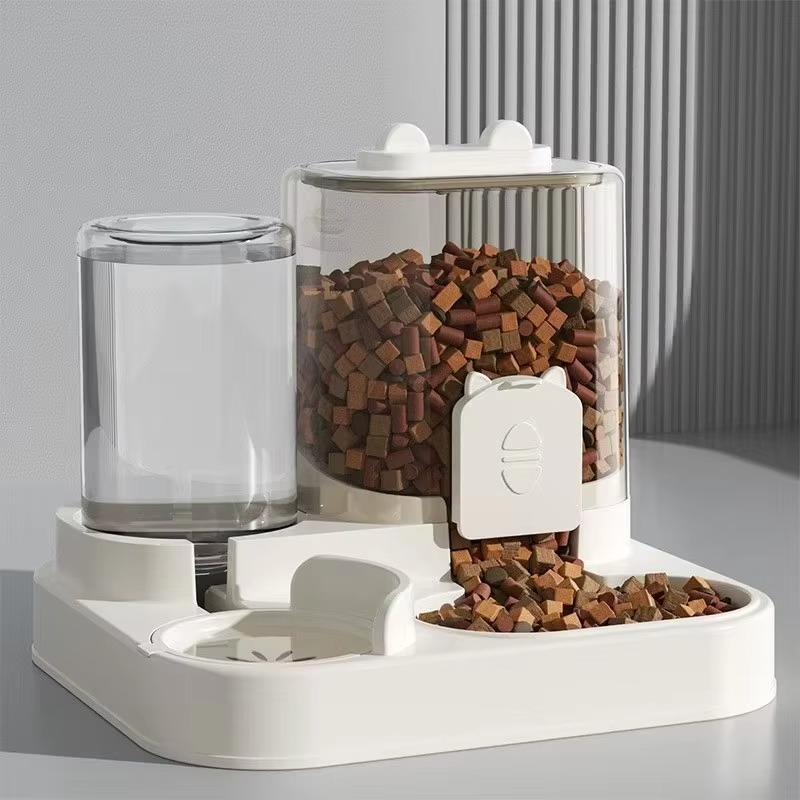 Automatic Pet Feeder & Water Dispenser – Large-Capacity Food Storage Bowl with Water Fountain for Dogs, Cats and Puppies