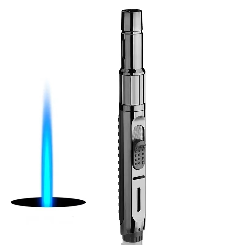 High-Temperature Butane Torch – 1800°C Windproof Jet Flame Lighter with Adjustable Powerful Blue Flame for Outdoor, Cooking and Workshop Use