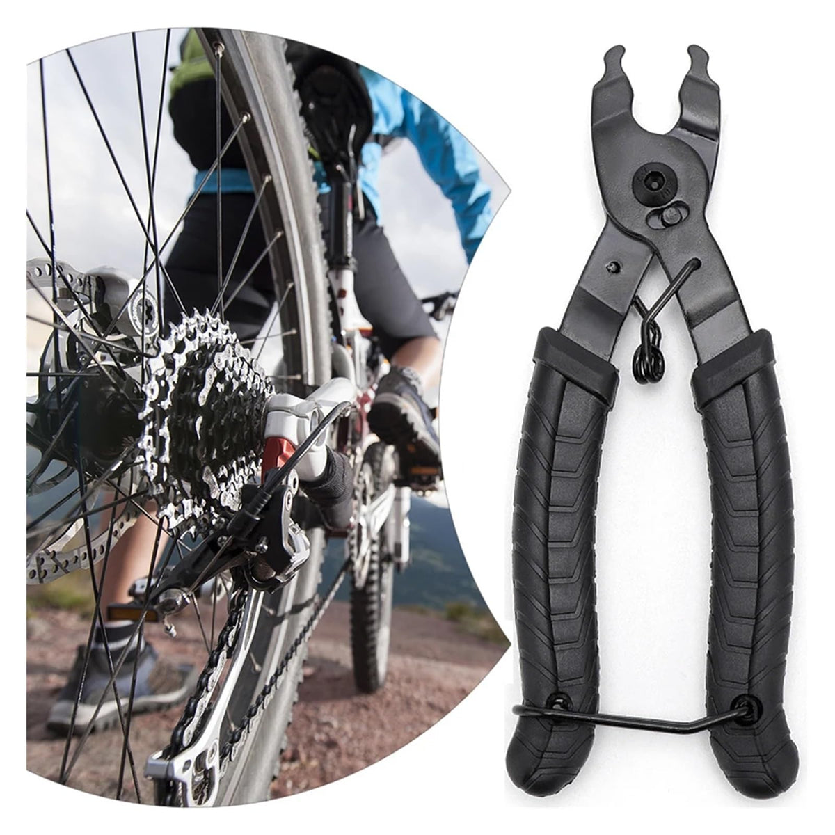 Bike Chain Link Pliers Tool – Anti Slip Cycling Chain Removal Clamp for Quick Bicycle Chain Repair and Maintenance.