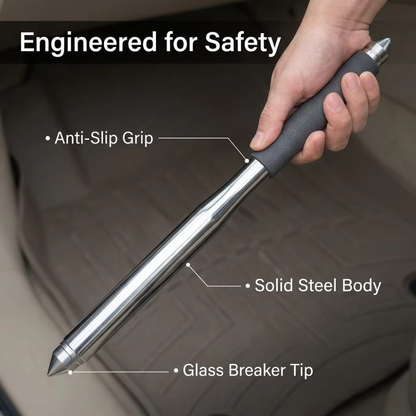Stainless Steel Baseball Bat – 50cm Heavy-Duty Non-Slip Training Bat for Baseball Practice, Batting Drills, Outdoor Sports and Recreational Play