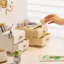 Multifunctional Desk Organizer – Drawer Storage Box for Stationery, Makeup Brushes, Skincare Essentials and Office Supplies with Space-Saving Design