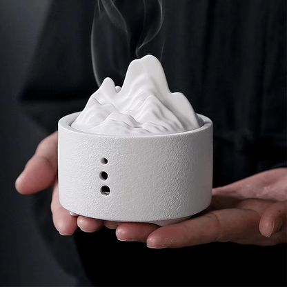 Creative Ceramic Incense Burner – Decorative Aromatherapy Incense Holder with Elegant Pedestal Design for Home Fragrance, Meditation, Yoga and Relaxation