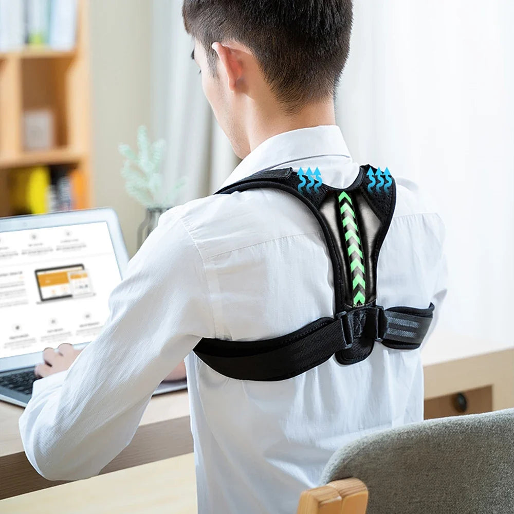 Adjustable Posture Corrector Belt – Upper Back, Shoulder and Clavicle Support Brace for Spine Alignment, Neck Relief and Everyday Posture Improvement