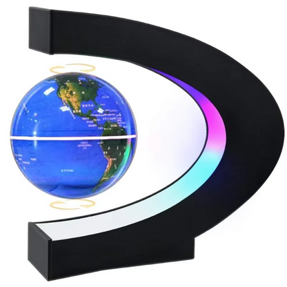 Magnetic Levitating Globe Lamp – Floating LED World Globe Night Light with Cool Tech Design for Home, Office, Desk Decor and Gifts