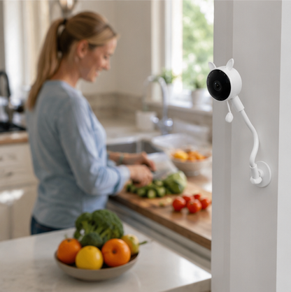 Smart Baby Monitor Camera - 1080P WiFi Remote Viewing Device with Night Vision, Temperature Detection and Two-Way Monitoring