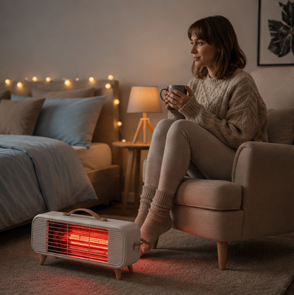 Smart Infrared Space Heater – Intelligent Thermostat Electric Fan Heater for Fast Efficient Home and Office Heating