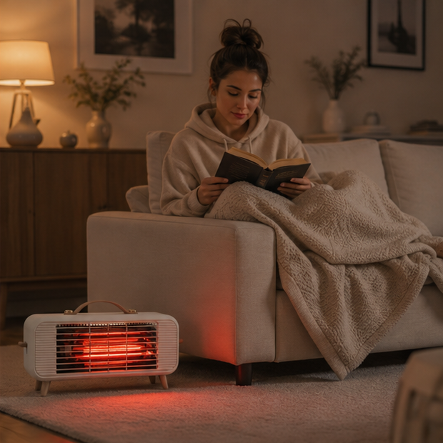 Smart Infrared Space Heater – Intelligent Thermostat Electric Fan Heater for Fast Efficient Home and Office Heating