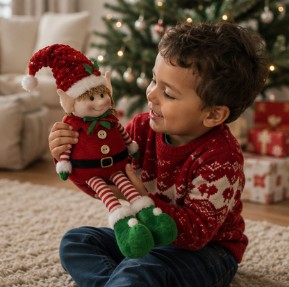 Stretchable Christmas Elf Figurine Set – Festive Wall Hanging Holiday Decoration for Christmas Parties, Mantels and Seasonal Home Decor