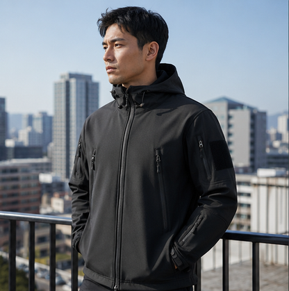 Tactical Soft Shell Jacket-Waterproof Windproof Military Coat for Hiking Training Outdoor Work and Adventure Travel