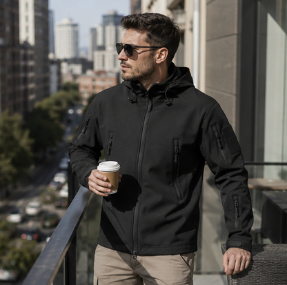 Tactical Soft Shell Jacket-Waterproof Windproof Military Coat for Hiking Training Outdoor Work and Adventure Travel