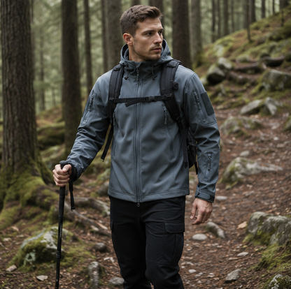 Tactical Soft Shell Jacket-Waterproof Windproof Military Coat for Hiking Training Outdoor Work and Adventure Travel