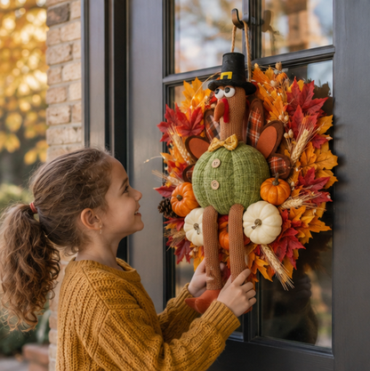 Thanksgiving Turkey Hanging Decoration – Festive Autumn Harvest Dangling Ornament for Seasonal Home, Porch and Fall Holiday Displays
