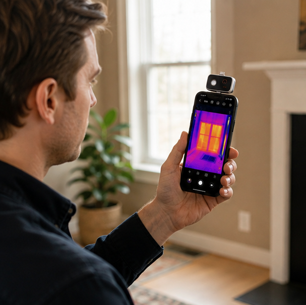 Thermal Imaging Camera – Portable 192x192 Infrared Thermal Scanner for Android iPhone Electronics Inspection and Repair