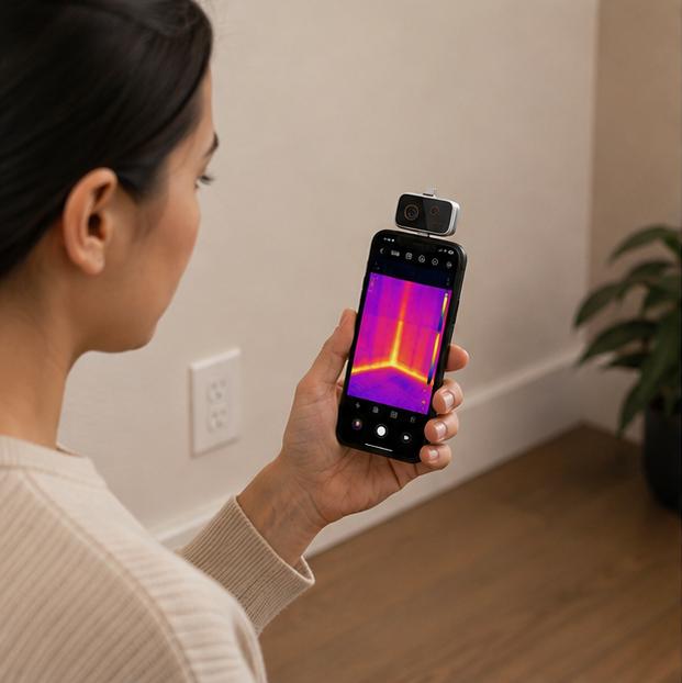 Thermal Imaging Camera – Portable 192x192 Infrared Thermal Scanner for Android iPhone Electronics Inspection and Repair