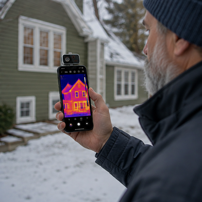 Thermal Imaging Camera – Portable 192x192 Infrared Thermal Scanner for Android iPhone Electronics Inspection and Repair