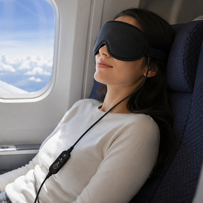 USB Heated Eye Mask – Vibration Eye Massager for Warm Compress, Sleep Support and Eye Strain Relief