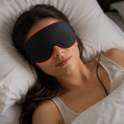USB Heated Eye Mask – Vibration Eye Massager for Warm Compress, Sleep Support and Eye Strain Relief