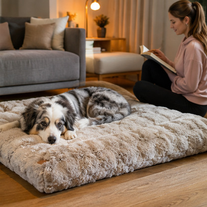 Ultra Plush Dog Bed – Soft Washable Pet Cushion Mattress for Large Dogs, Crates and Comfortable Sleep