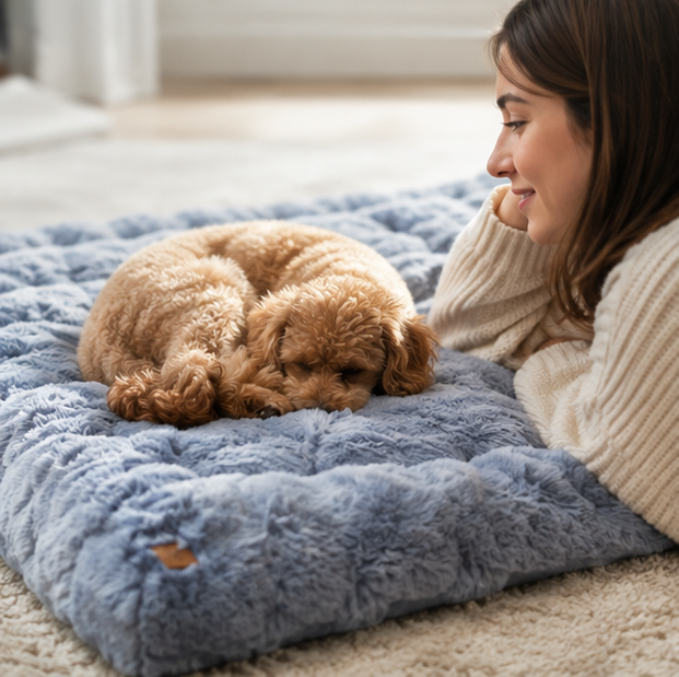 Ultra Plush Dog Bed – Soft Washable Pet Cushion Mattress for Large Dogs, Crates and Comfortable Sleep