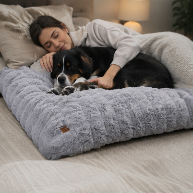 Ultra Plush Dog Bed – Soft Washable Pet Cushion Mattress for Large Dogs, Crates and Comfortable Sleep