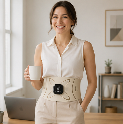 Waist Massager Belt - Electric Body Shaping Slimming Belt with Microcurrent Heating and Muscle Relaxation Technology