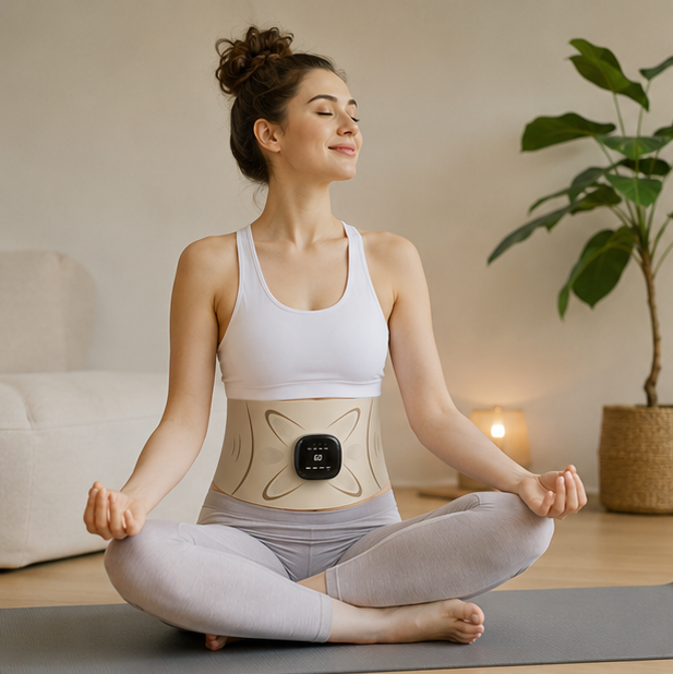 Waist Massager Belt - Electric Body Shaping Slimming Belt with Microcurrent Heating and Muscle Relaxation Technology