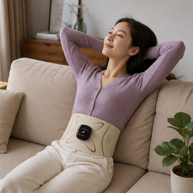 Waist Massager Belt - Electric Body Shaping Slimming Belt with Microcurrent Heating and Muscle Relaxation Technology