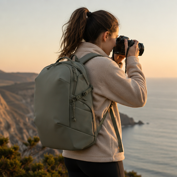 Waterproof Camera Backpack – DSLR Drone Travel Bag with Laptop Storage and Tripod Holder