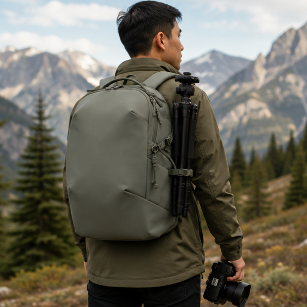 Waterproof Camera Backpack – DSLR Drone Travel Bag with Laptop Storage and Tripod Holder