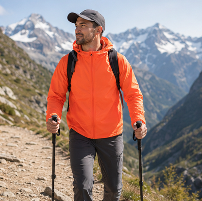 Waterproof Hiking Jacket - Lightweight Windproof Outdoor Raincoat for Men and Women, Camping, Climbing and Travel Adventures