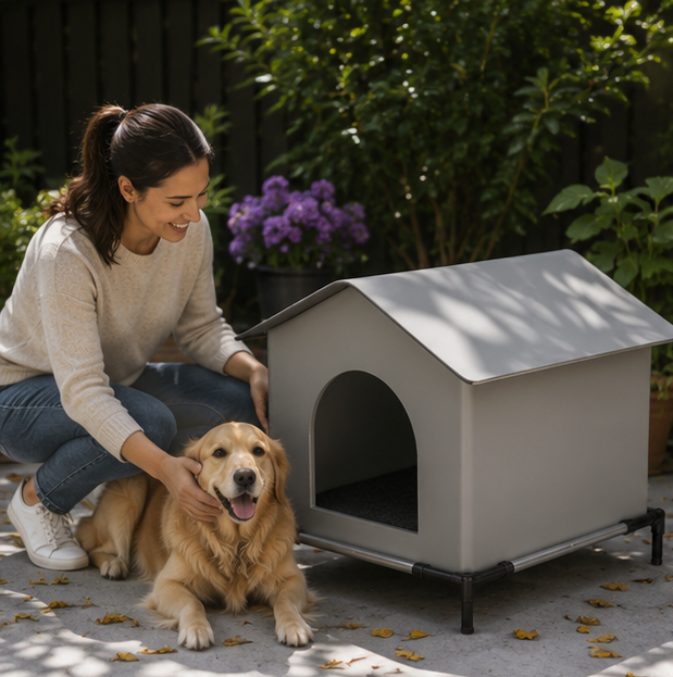 Waterproof Outdoor Pet House – Foldable Warm Cat and Dog Shelter for Winter Sleeping and Protection