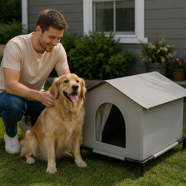 Waterproof Outdoor Pet House – Foldable Warm Cat and Dog Shelter for Winter Sleeping and Protection
