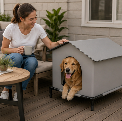 Waterproof Outdoor Pet House – Foldable Warm Cat and Dog Shelter for Winter Sleeping and Protection